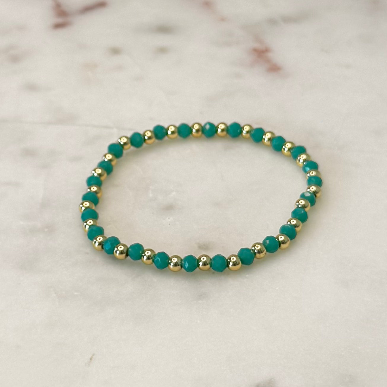 Teal & Gold Bracelet