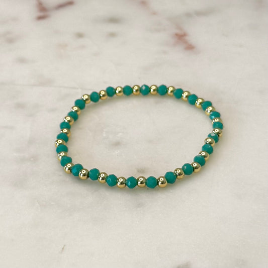 Teal & Gold Bracelet