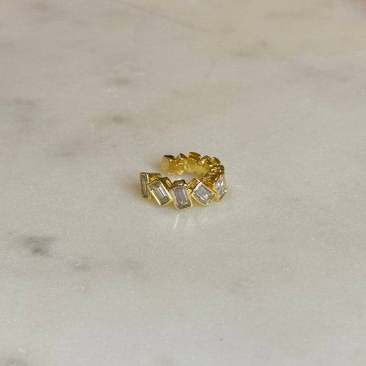 Golden Crystals Ear-Cuff