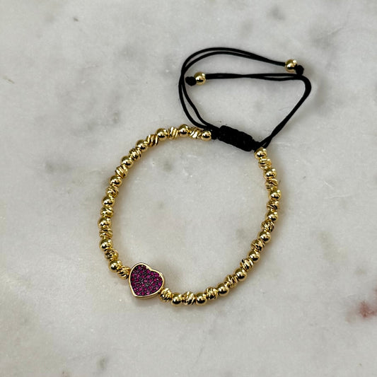 Pink Heart Bracelet