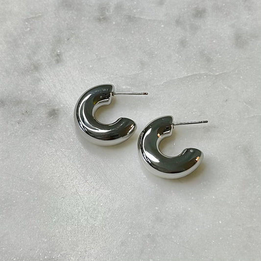Silver Hoops